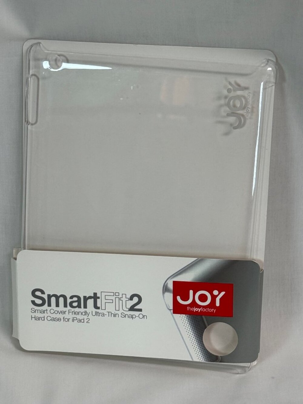 The Joy Factory Smart Fit 2 Ultra Thin Snap On Hard Case for Ipad 2 - Clear -New